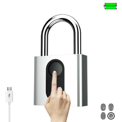 USB Rechargeable Door Lock Fingerprint Padlock Quick Unlock Security Keyless Smart Metal Lock - Padlocks by PMC Jewellery | Online Shopping South Africa | PMC Jewellery | Buy Now Pay Later Mobicred