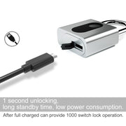 USB Rechargeable Door Lock Fingerprint Padlock Quick Unlock Security Keyless Smart Metal Lock