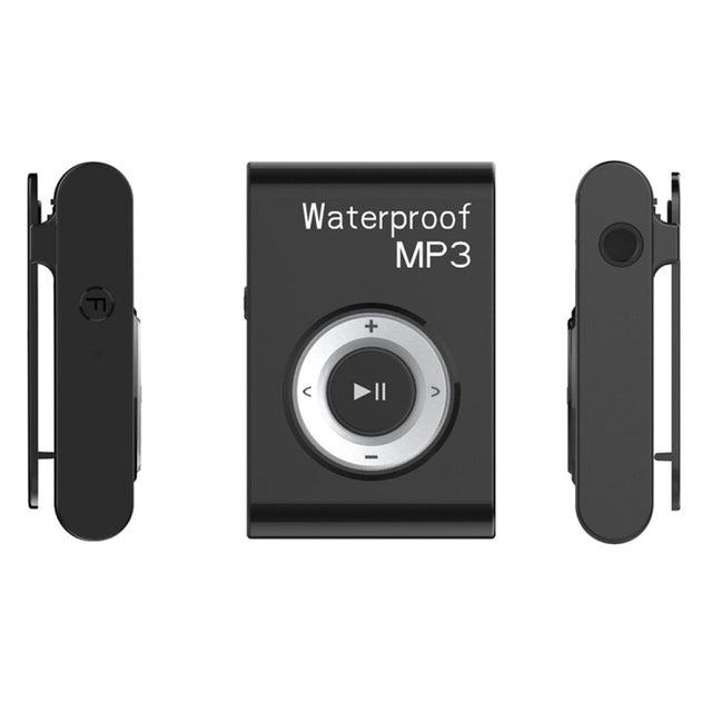 C26 IPX8 Water-resistant Swimming Diving Sports MP3 Music Player with Clip & Earphone, Support FM, Memory:8GB(Black)