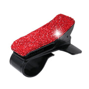 Diamond Car Phone Holder 360 Degree Rotating Creative Car Dashboard Mobile Holders(Red)