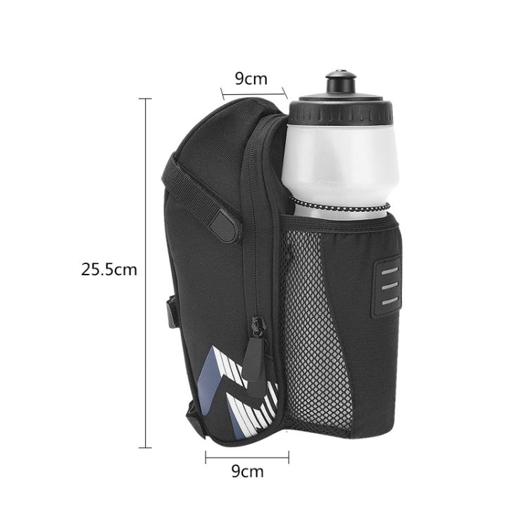 ROSWHEEL 1.8L Bicycle Tail Bag Saddle Bag Kettle Bag Can Hang Taillights(Black) - free shipping - PMC Jewellery - Order now!