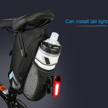 ROSWHEEL 1.8L Bicycle Tail Bag Saddle Bag Kettle Bag Can Hang Taillights(Black) - free shipping - PMC Jewellery - Order now!