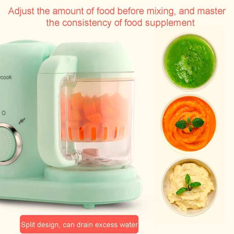 Multifunction Baby Food Cooking Maker Steamer Mixing Grinder Food Supplementary Machine EU Plug(Green)