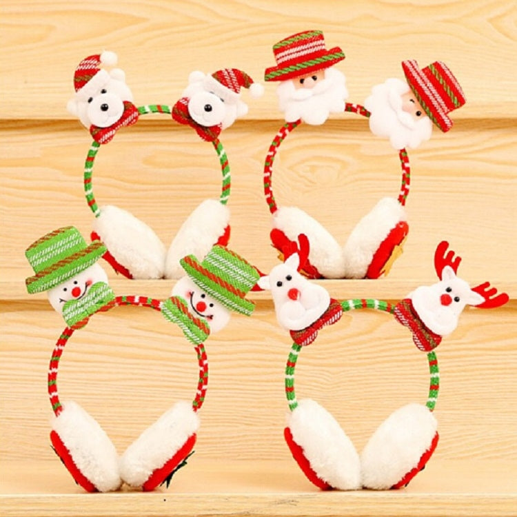 Women Men Christmas Earmuffs Head Hoop Cute Cartoon Decoration for For Winter(Little Bear) - Wearable Decoration by PMC TechLife | Online Shopping South Africa | PMC TechLife