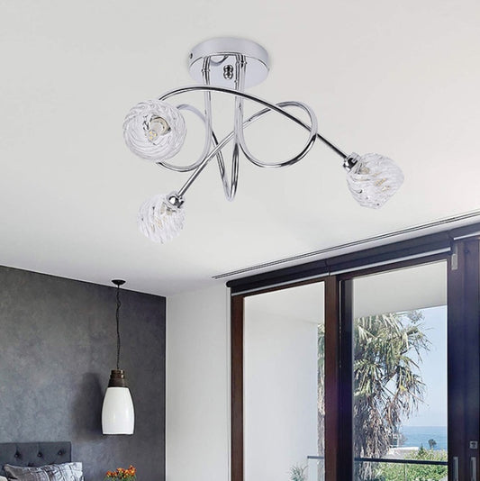 15W G9 3-heads Ceiling Lamp Living Room Dining Room Bedroom Crystal Glass Lamps Chandelier without Light Source - free shipping - PMC Jewellery - Order now!