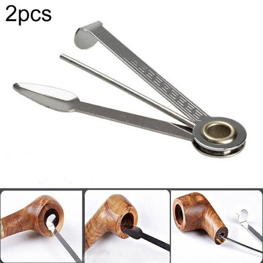 2 PCS Multifunctional 3in1 Stainless Steel Smoking Tobacco Pipe Cleaner Cleaning Tool Smoking Accessories Weed Accessories - free shipping - PMC Jewellery - Order now!