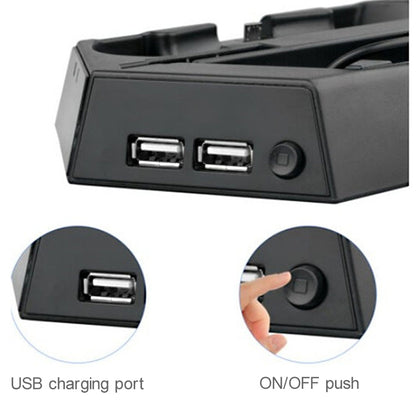 KJH PSLIM-03 Multi-function Host Bracket Cooling Fan Ultra-thin Machine Bracket Fan Charger for PS4 / SLIM Console - free shipping - PMC Jewellery - Order now!