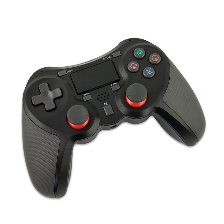 Rubberized Wireless Game Controller Bluetooth Handle for PS4 Host(White)