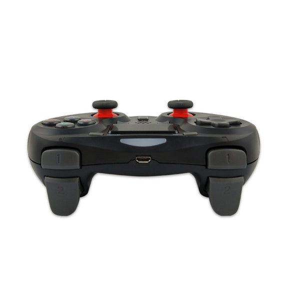 Rubberized Wireless Game Controller Bluetooth Handle for PS4 Host(White)