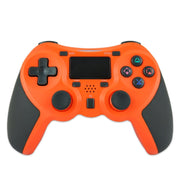 Rubberized Wireless Game Controller Bluetooth Handle for PS4 Host(Orange)