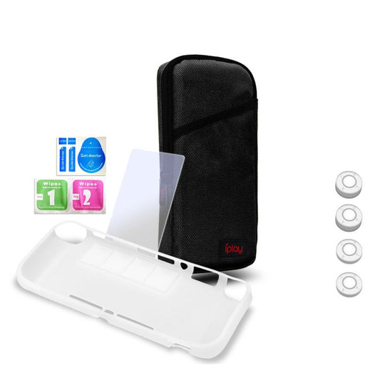 iplay Host Storage Bag Tempered Film + Rocker Cap + Protective Shell 7 in 1 Protection Bag Soft Bag Set For Switch Lite(bBack) - free shipping - PMC Jewellery - Order now!