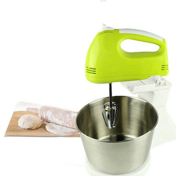 Portable Blender Electric Dough Cake Mixer Egg Whisk  Baking Whipping Cream Machine EU  Plug (Black)
