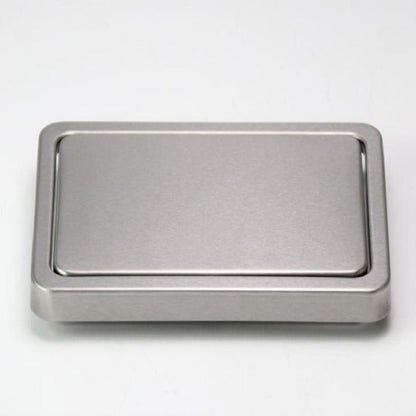 Embedded Type Stainless Steel Swing Cover Flip Kitchen Countertop Trash Can Lid  Cap, Size:Square 16.2x22.7cm(Silver) - Trash Bin & Bags by PMC Jewellery | Online Shopping South Africa | PMC Jewellery | Buy Now Pay Later Mobicred
