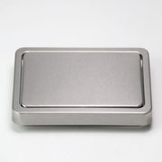 Embedded Type Stainless Steel Swing Cover Flip Kitchen Countertop Trash Can Lid  Cap, Size:Square 16.2x22.7cm(Silver)