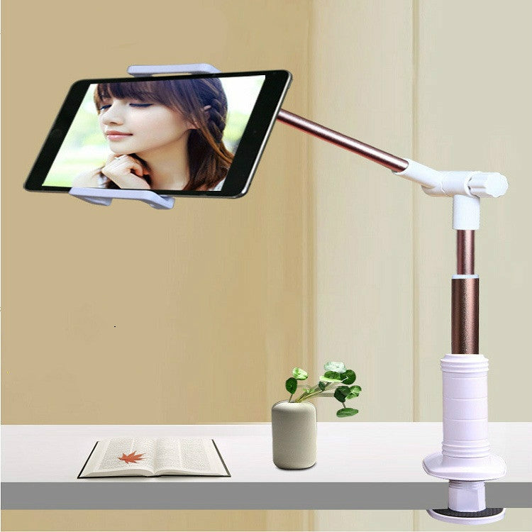 360 Degree Rotation Lazy Mount Folding Long Arm Phone Stand Holder for 4-14 Inch Tablet & Phone(Rose Gold) - Lazy Bracket by PMC TechLife | Online Shopping South Africa | PMC TechLife