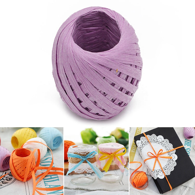 20M Paper Rope Raffia Ribbon Natural Lace Rope Gift Box Wrapping DIY Decoration(Llight Purple) - Ribbons by PMC TechLife | Online Shopping South Africa | PMC TechLife | Buy Now Pay Later Mobicred