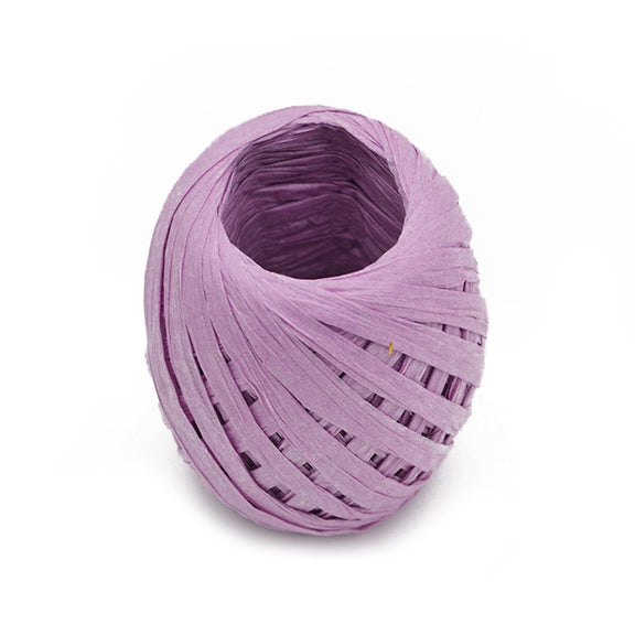 20M Paper Rope Raffia Ribbon Natural Lace Rope Gift Box Wrapping DIY Decoration(Llight Purple)
