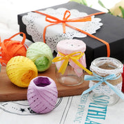 20M Paper Rope Raffia Ribbon Natural Lace Rope Gift Box Wrapping DIY Decoration(Llight Purple)