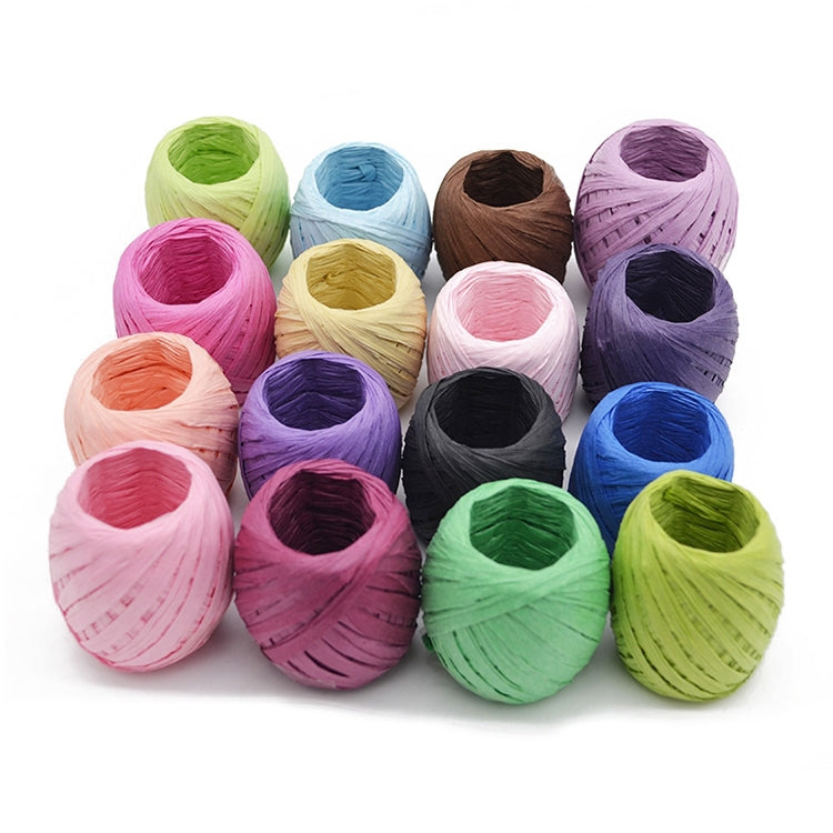 20M Paper Rope Raffia Ribbon Natural Lace Rope Gift Box Wrapping DIY Decoration(Light Blue)