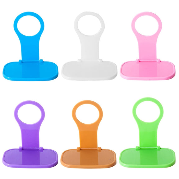 5 PCS Creative Collapsible Plastic Mobile Phone Charging Stand Portable Mobile Phone Charging Companion, Random Color Delivery