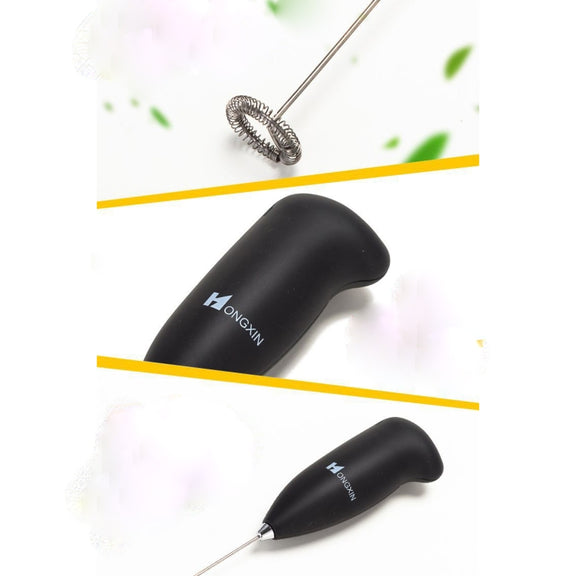 2 PCS Mini Electric Milk Frother Stainless Steel Handheld Egg Beater Household Small Coffee Foam Frother Milk Foam Maker Mixer Tools