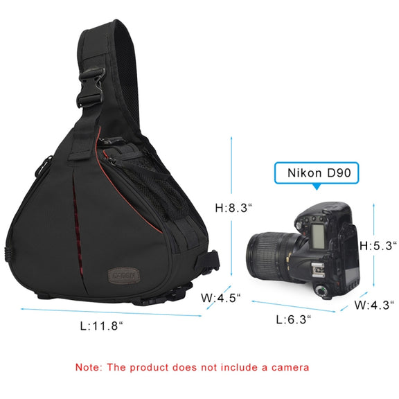 CADeN K1 DSLR Camera Shoulder Water-resistant Bag with Rain Cover(Black)