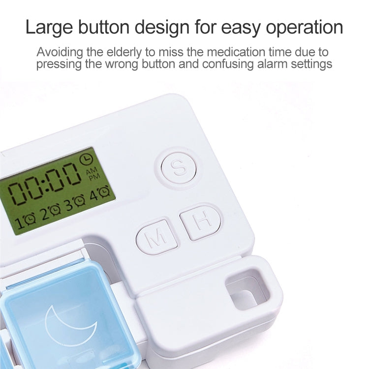 Portable Intelligent Plastic Storage Box Electronic Timing Reminder Medicine Boxes(Sky Blue) - free shipping - PMC TechLife - Order now!