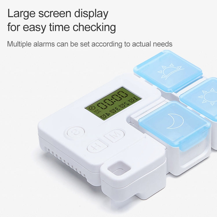 Portable Intelligent Plastic Storage Box Electronic Timing Reminder Medicine Boxes(Sky Blue) - free shipping - PMC TechLife - Order now!