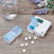 Portable Intelligent Plastic Storage Box Electronic Timing Reminder Medicine Boxes(Sky Blue)