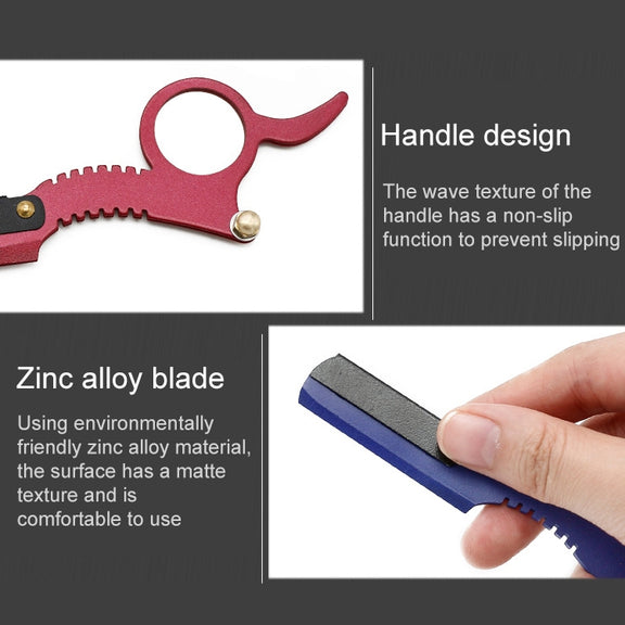 Stainless Steel Vintage Razor Thumb Razor(Red)