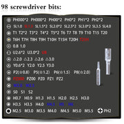 110 in 1 Magnetic Plum Screwdriver Mobile Phone Disassembly Repair Tool(Black)