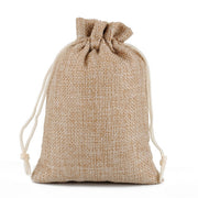 50 PCS Multi size Linen Jute Drawstring Gift Bags Sacks Wedding Birthday Party Favors Drawstring Gift Bags, Size:20x30cm(Linen Color)