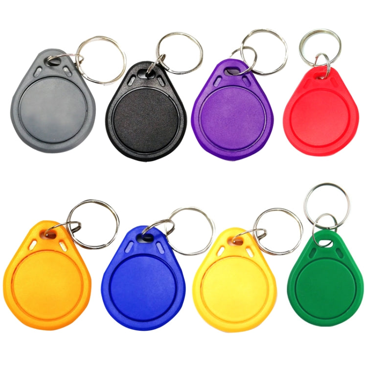 10PCS IC Access Control Card Entree Control M1 Compatibel Fudan Rfid 13.56Mhz Keyfob Sleutelhanger Tag Sleutelhanger(Gray)