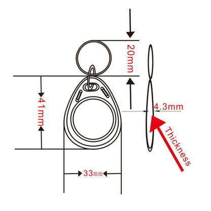 10PCS IC Access Control Card Entree Control M1 Compatibel Fudan Rfid 13.56Mhz Keyfob Sleutelhanger Tag Sleutelhanger(Gray) - free shipping - PMC Jewellery - Order now!