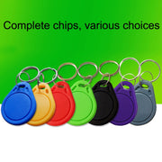 10PCS IC Access Control Card Entree Control M1 Compatibel Fudan Rfid 13.56Mhz Keyfob Sleutelhanger Tag Sleutelhanger(Purple)
