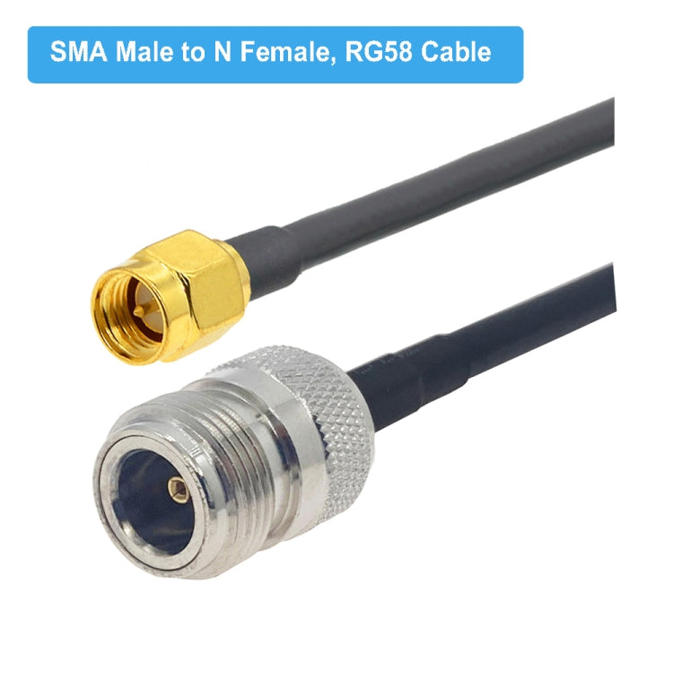 SMA Male to N Female RG58 Coaxial Adapter Cable, Cable Length:5m