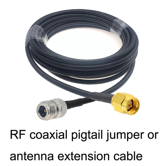 SMA Male to N Female RG58 Coaxial Adapter Cable, Cable Length:5m