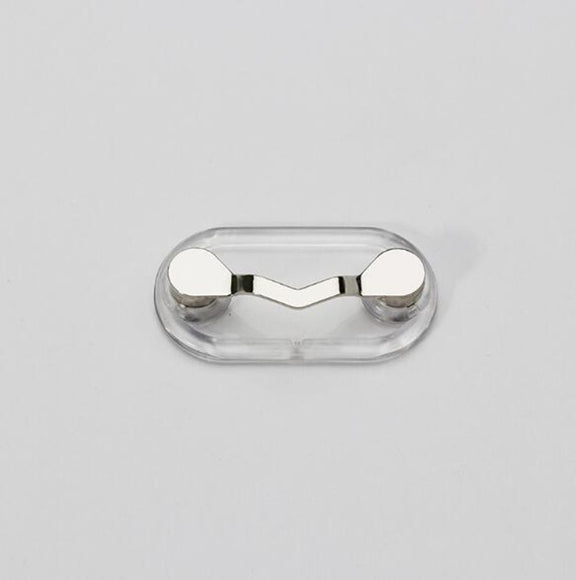 Magnetic Glasses Holder Magnetic Brooch Number Plate Headset Glasses Clip(Silver)