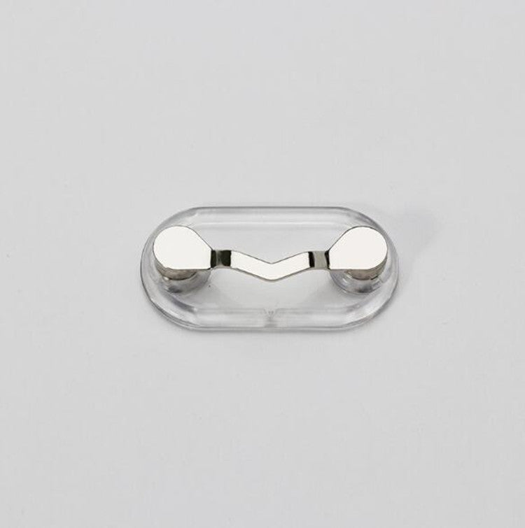 Magnetic Glasses Holder Magnetic Brooch Number Plate Headset Glasses Clip(Silver)