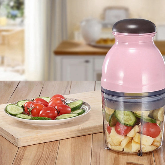 Portable Mixing Cup Electric Soy Milk Juicer Multi-function Cooking Machine Home Meat Grinder(Beige)