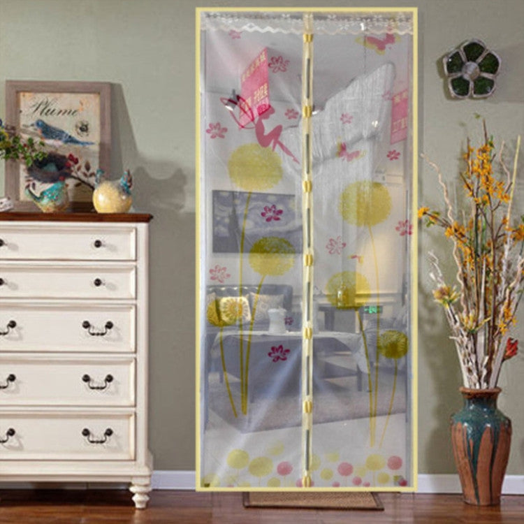 Summer Mosquito Curtain Magnetic Soft Screen Door Curtain, Size:90 x 210cm(Beige)