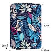 Creative Zipper Multi-function Portable Tablet 14 Inch Computer Bag File Water-resistant Nylon Storage(Nary Brown)