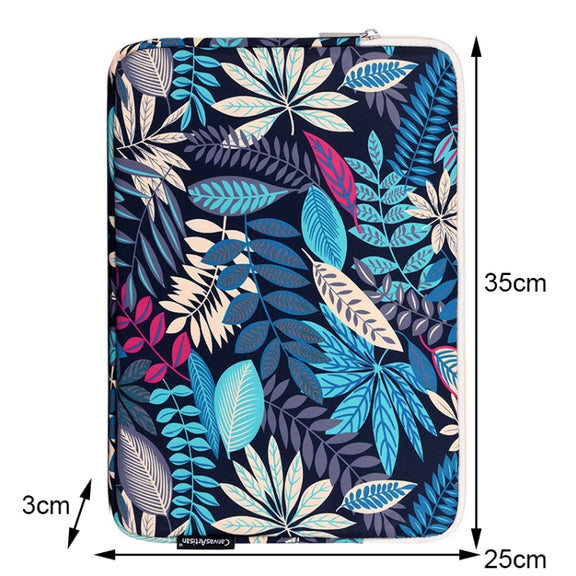 Creative Zipper Multi-function Portable Tablet 14 Inch Computer Bag File Water-resistant Nylon Storage(Nary Brown)