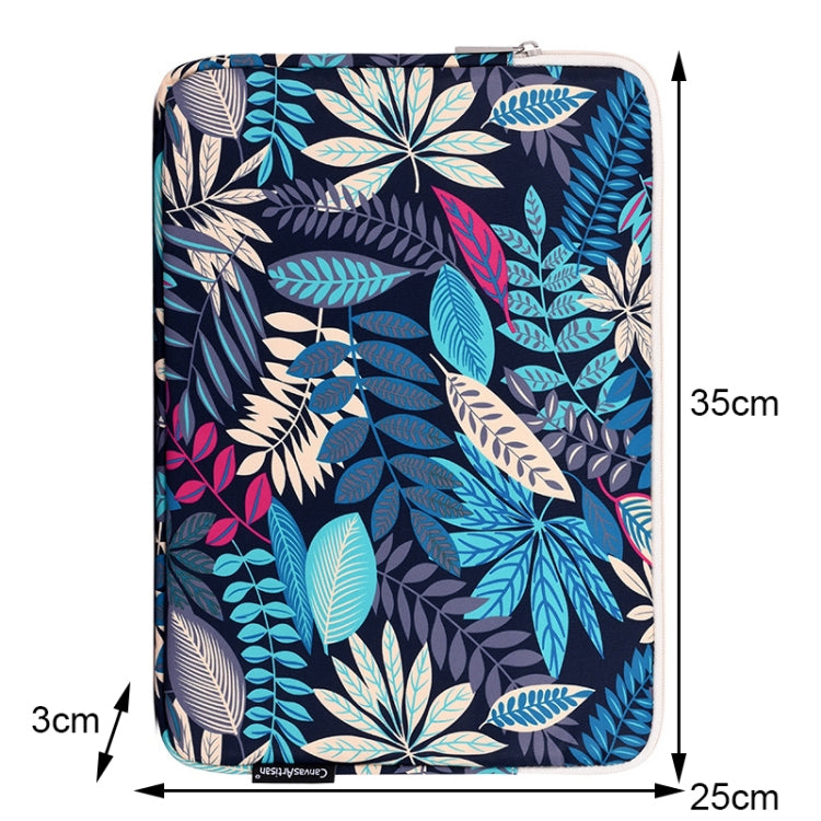 Creative Zipper Multi-function Portable Tablet 14 Inch Computer Bag File Water-resistant Nylon Storage(Nary Brown)