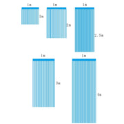 2 PCS Laser Rain Tinsel Foil Curtain Birthday Party Decoration Tassel Wall, Size:1x2.5m(Silver)