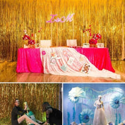 2 PCS Laser Rain Tinsel Foil Curtain Birthday Party Decoration Tassel Wall, Size:1x2.5m(Silver)