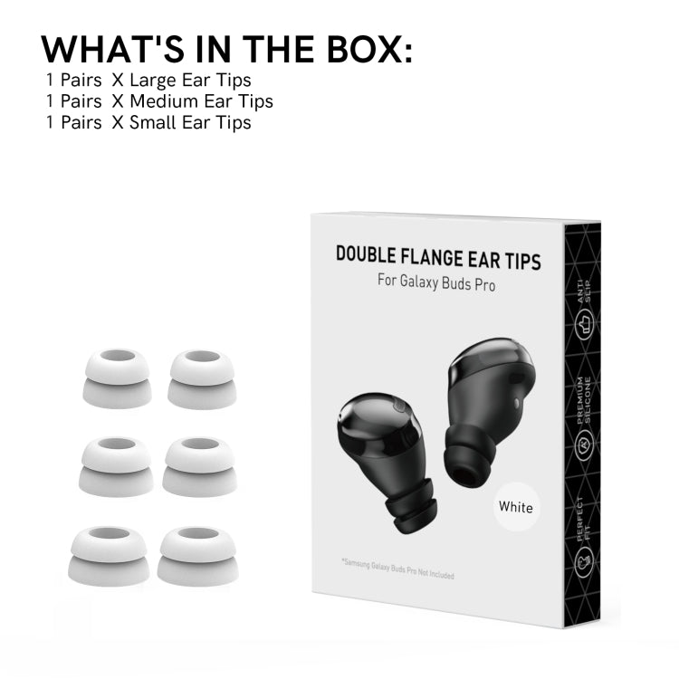 For Samsung Galaxy Buds Pro AhaStyle PT168 Silicone Earphone Earcups, Size:S+M+L(White)