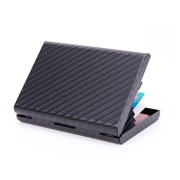 Aluminum Alloy Credit Card Bank Card Security Anti Magnetic Large Capacity Card Holder(Carbon Silver) - free shipping - PMC TechLife - Order now!