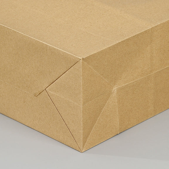 10 PCS Elegant Kraft Paper Bag With Handles for Wedding/Birthday Party/Jewelry/Clothes, Size:32x25x11cm(Yellow Kraft)