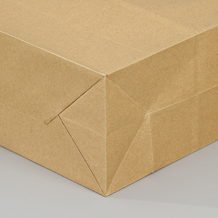 10 PCS Elegant Kraft Paper Bag With Handles for Wedding/Birthday Party/Jewelry/Clothes, Size:32x25x11cm(Yellow Kraft)